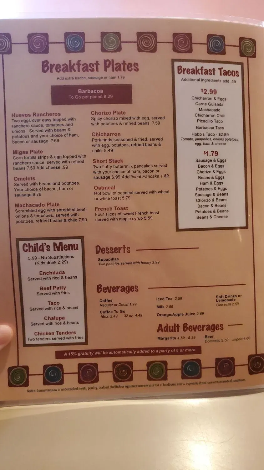 Menu 5