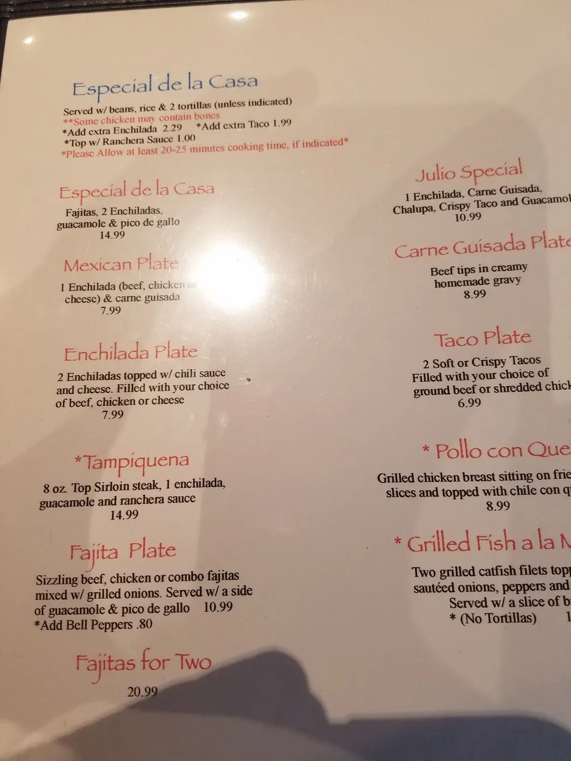 Menu 1