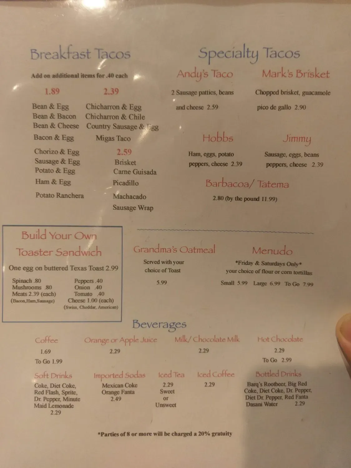 Menu 2