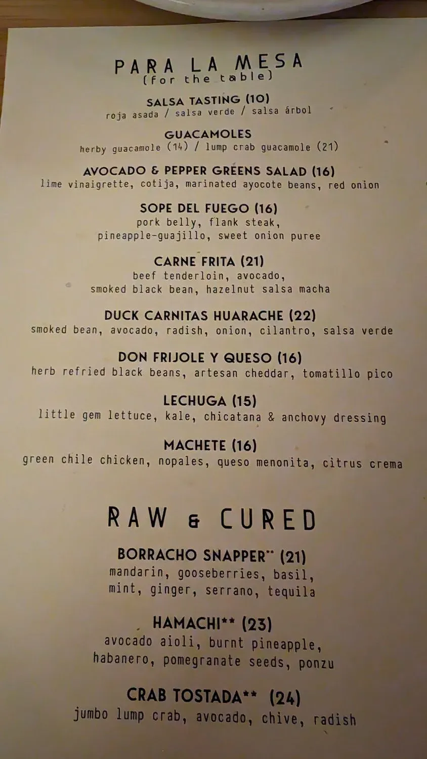 Menu 1