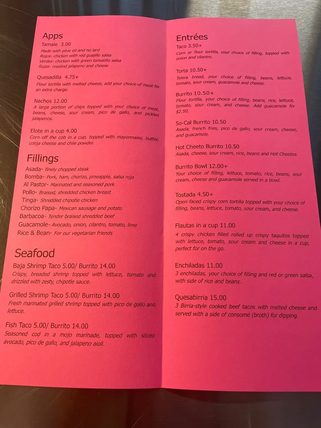 Menu 1