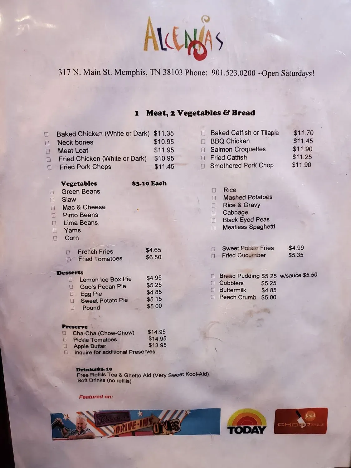 Menu 1