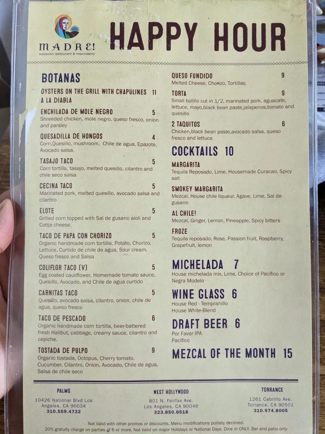 Menu 1