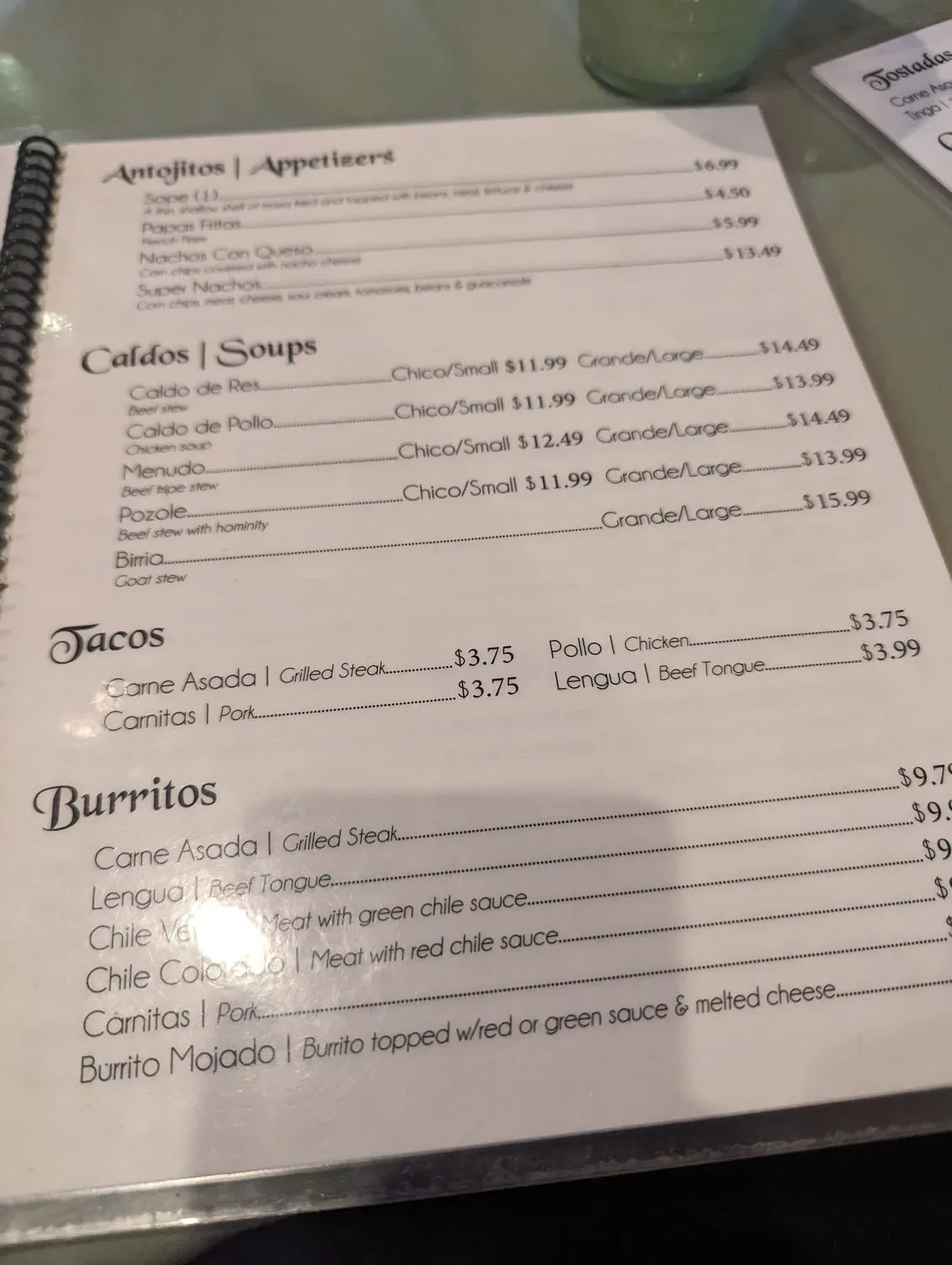 Menu 1