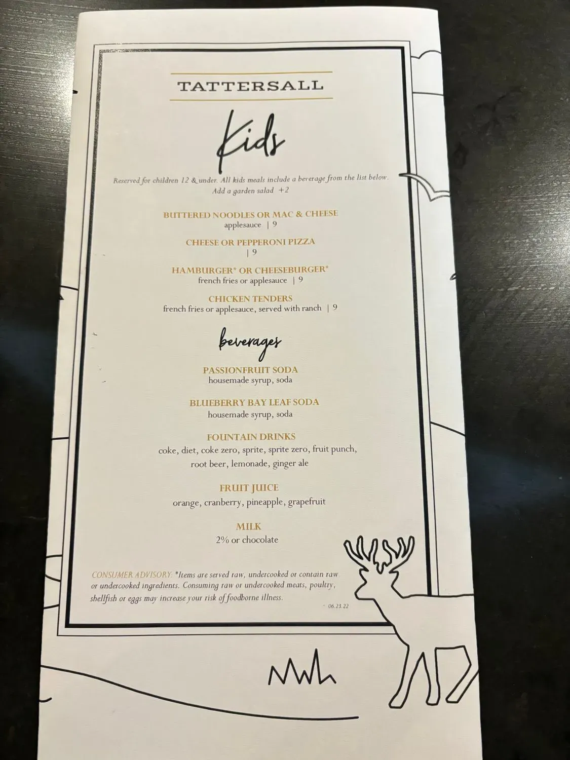 Tattersall Craft Cocktail Bar & Eatery Menu - Updated November 2025