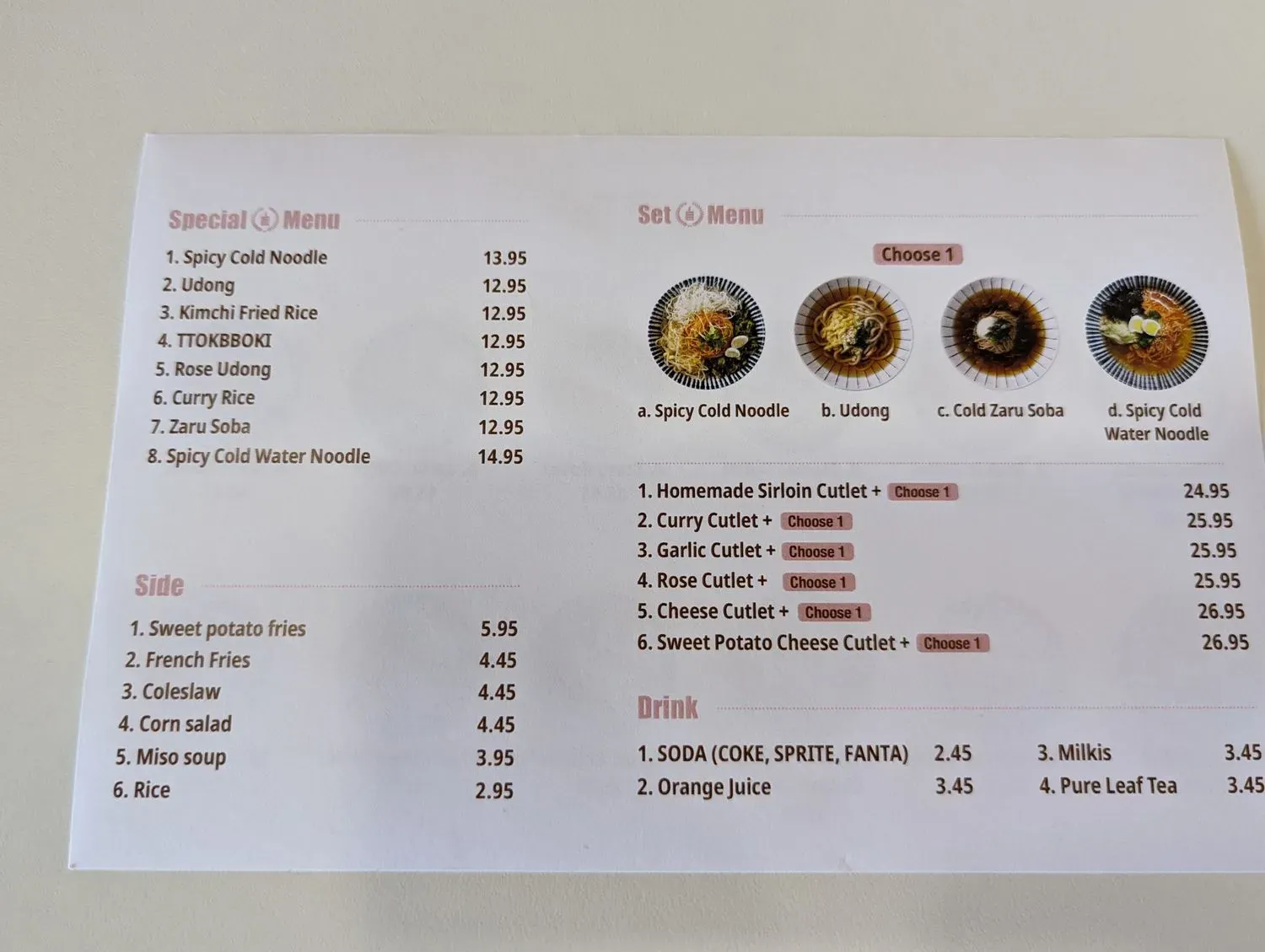 Menu 1