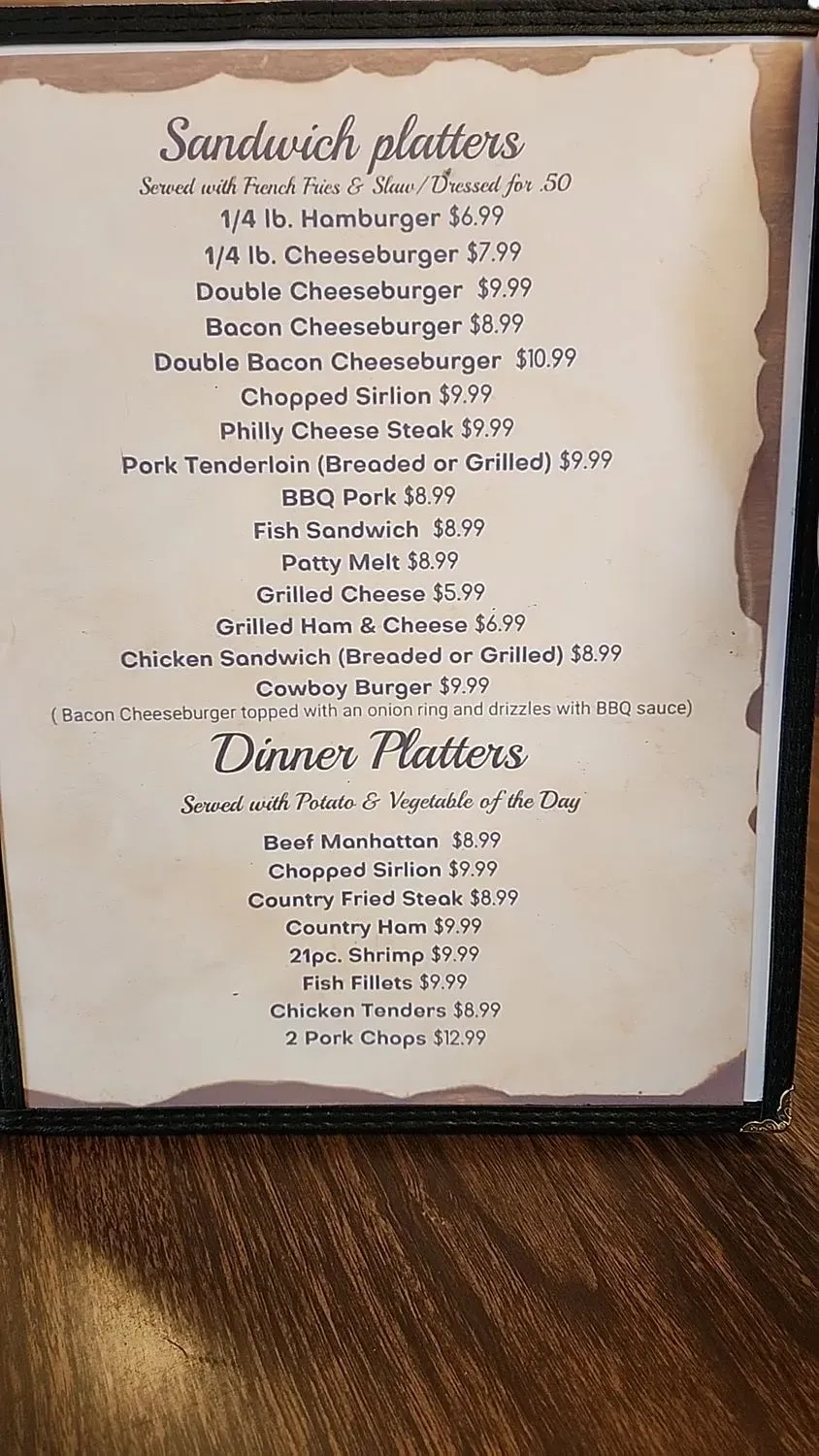 Marcy's Kitchen Menu - Updated November 2025