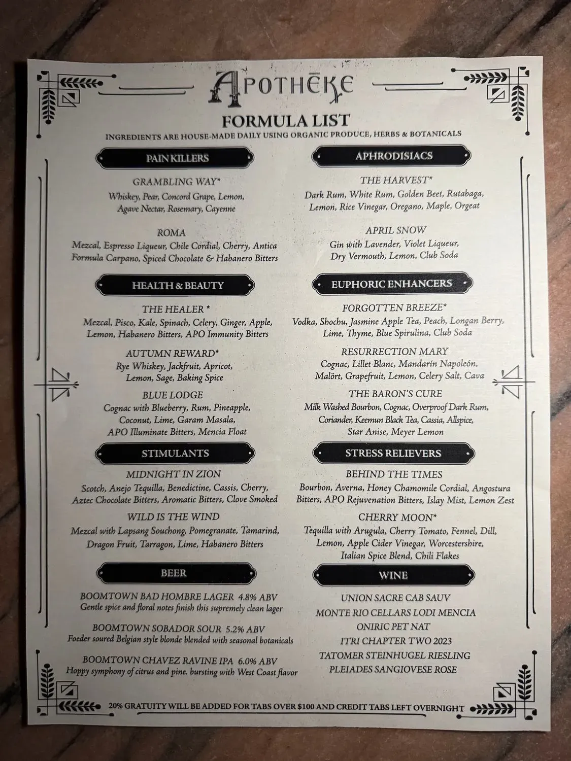 Menu 1