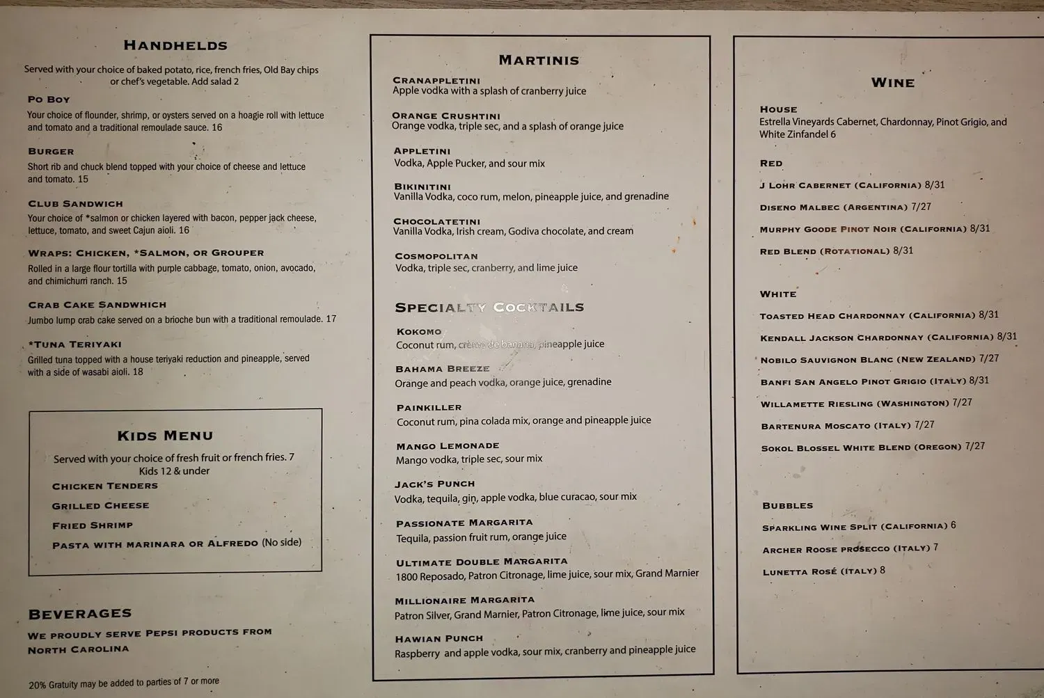 Menu 3