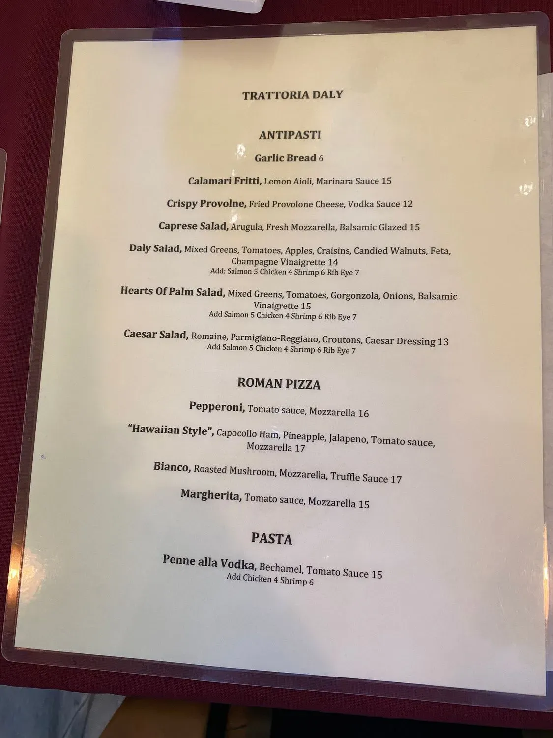 Menu 3