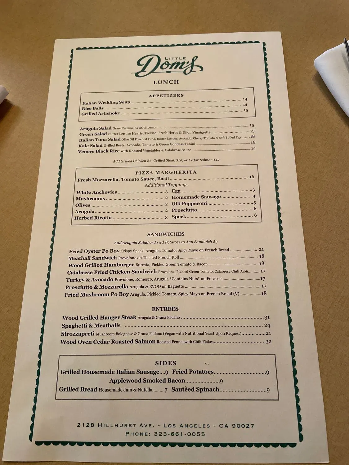 Menu 1