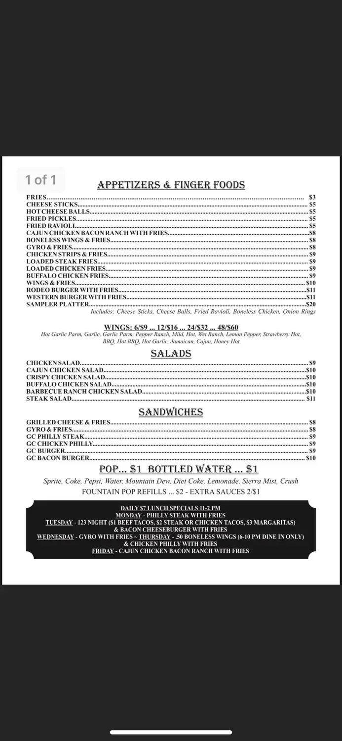 Menu 1