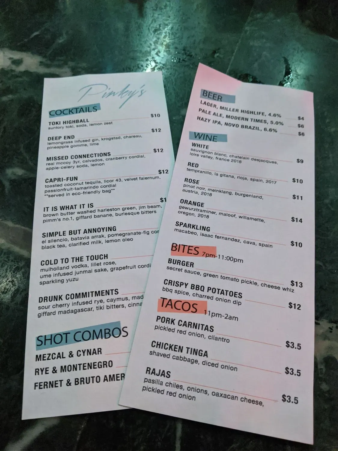 Menu 1