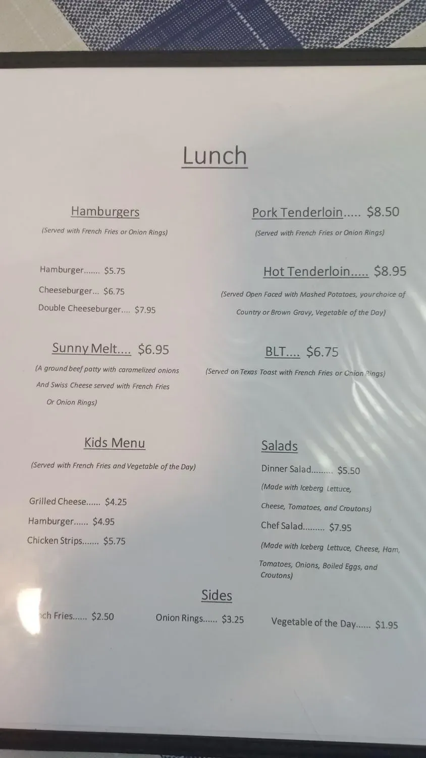 Menu 1