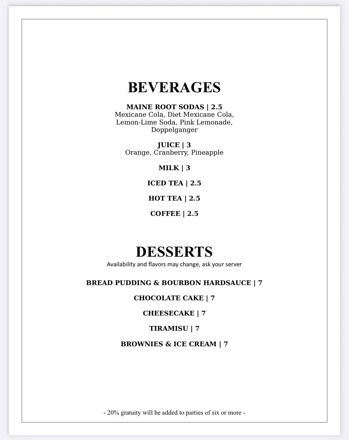 Menu 4