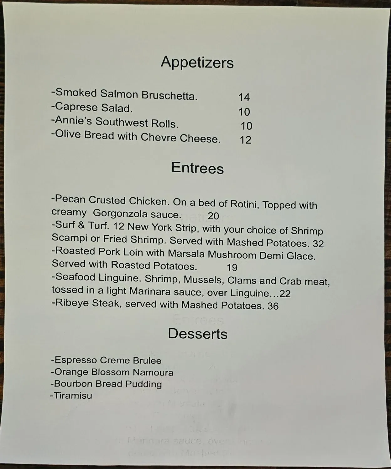 Menu 5