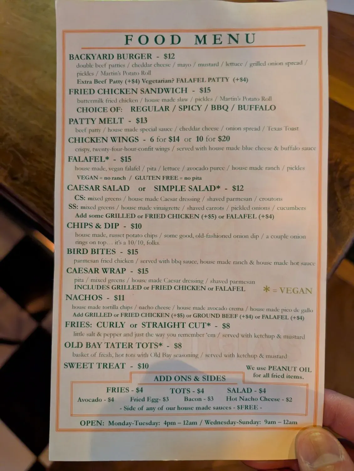 Menu 4