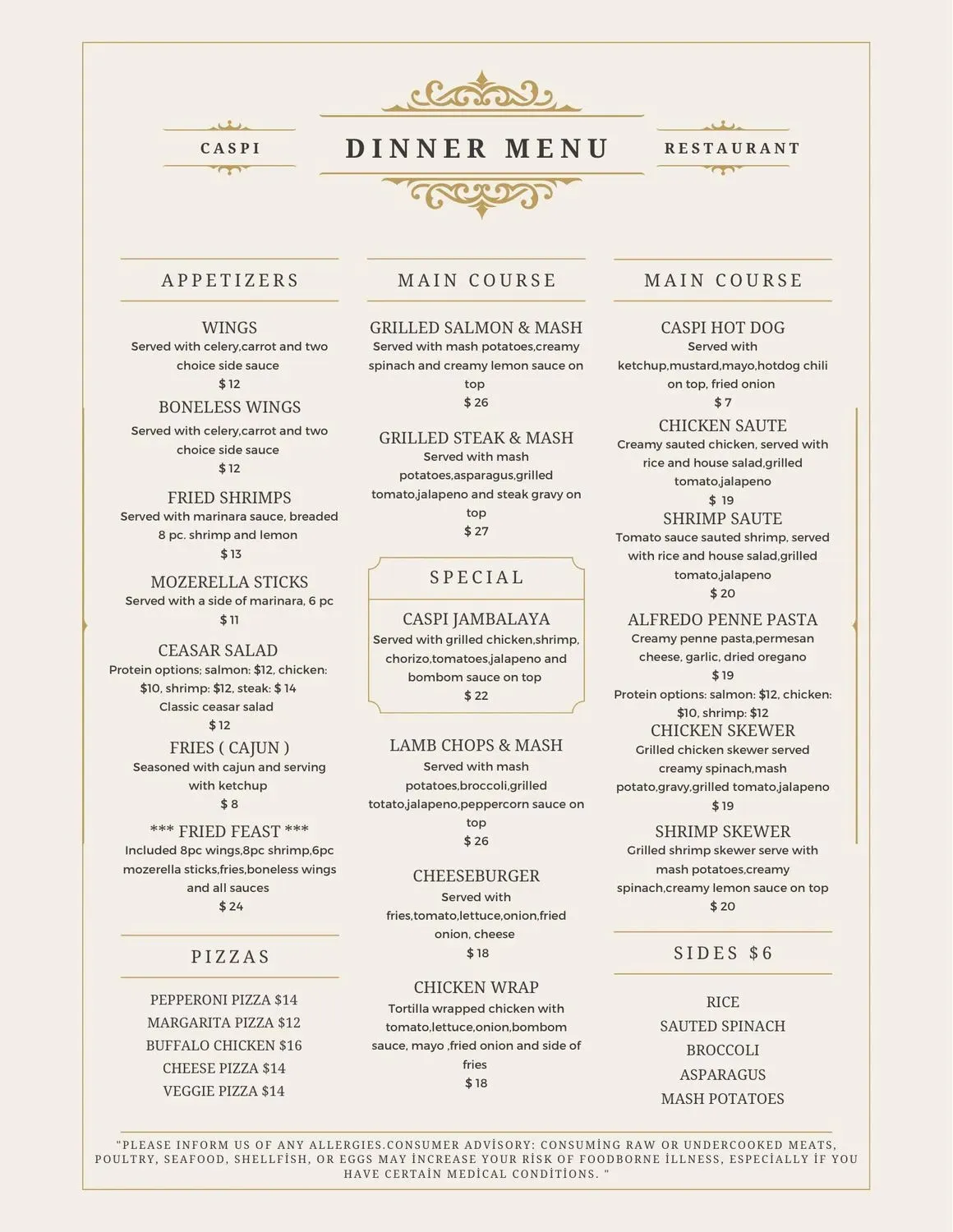 Menu 1