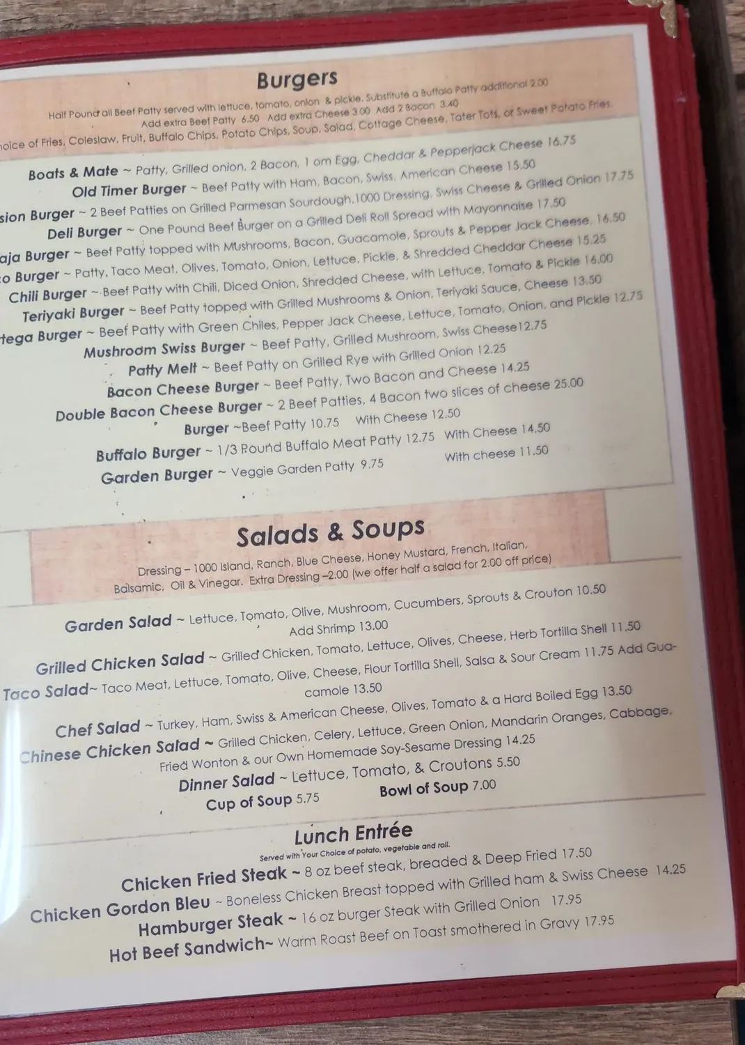 Old Timer Cafe Menu | St Ignatius, MT | Checkle