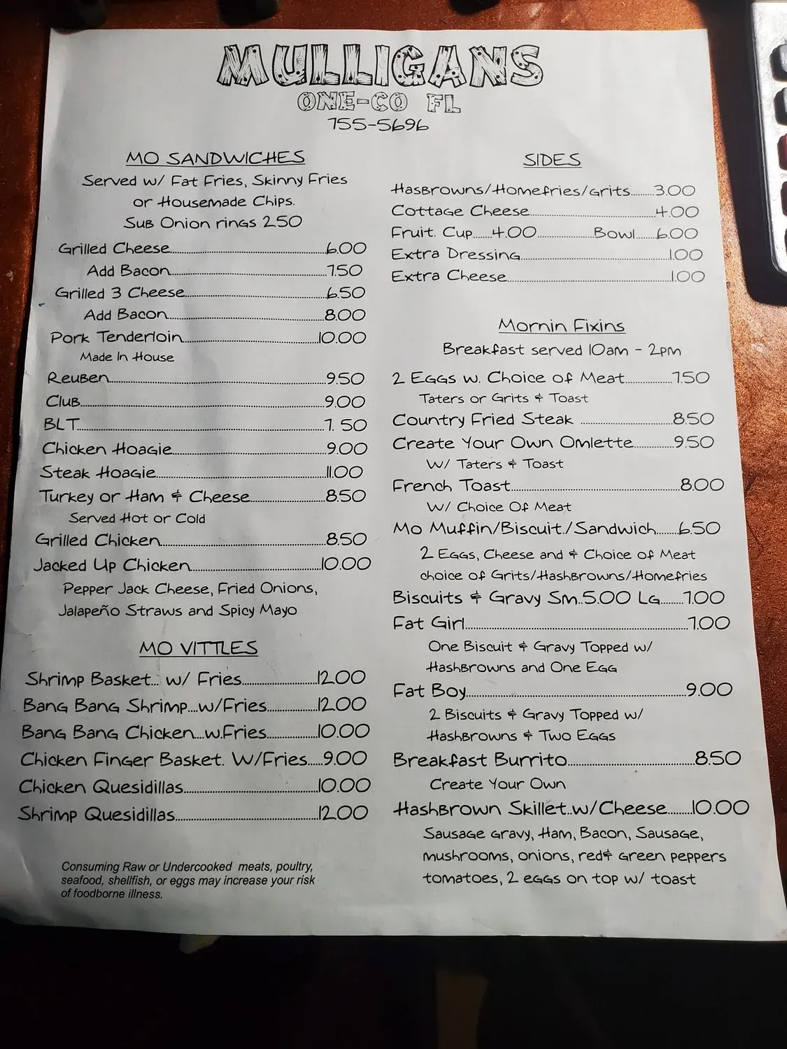 Menu 1