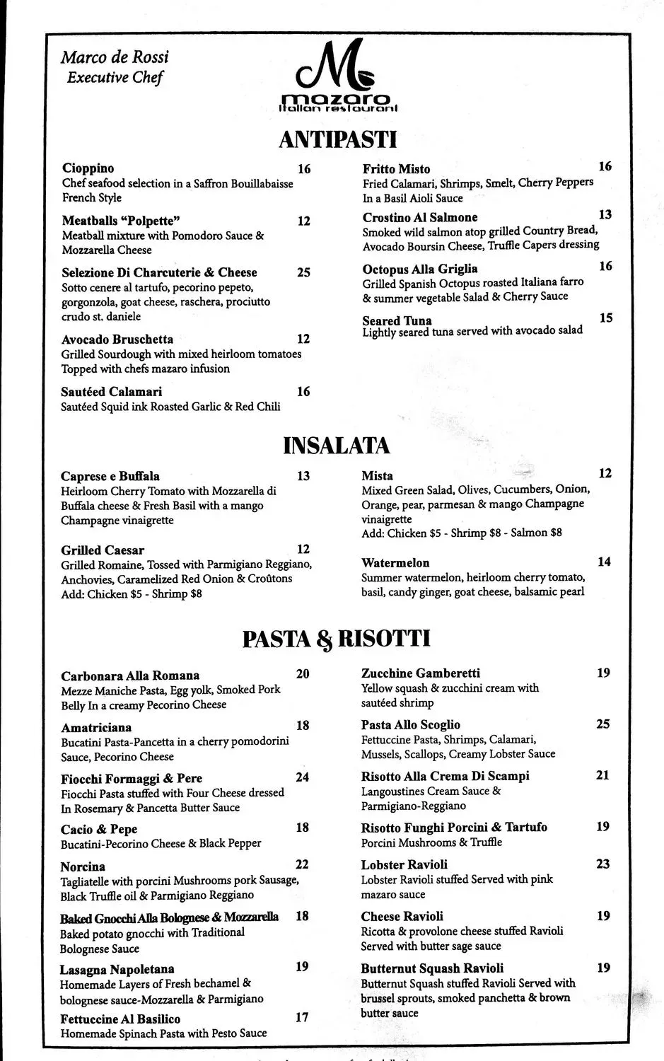 Menu 2