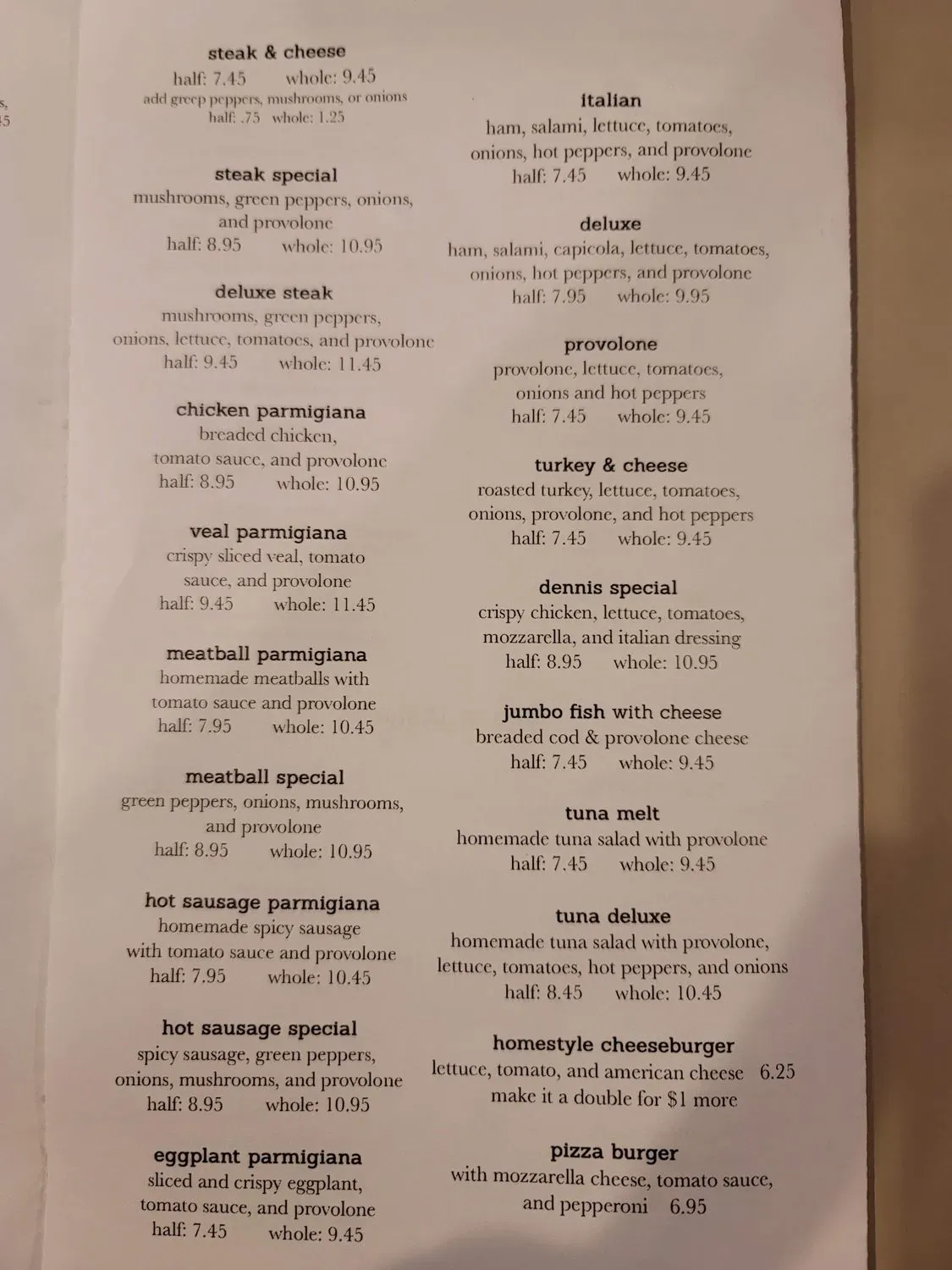 Menu 1