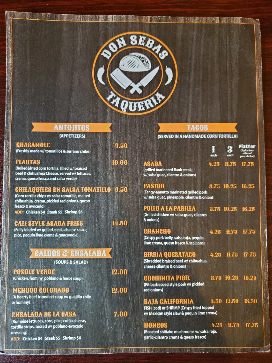 Menu 5