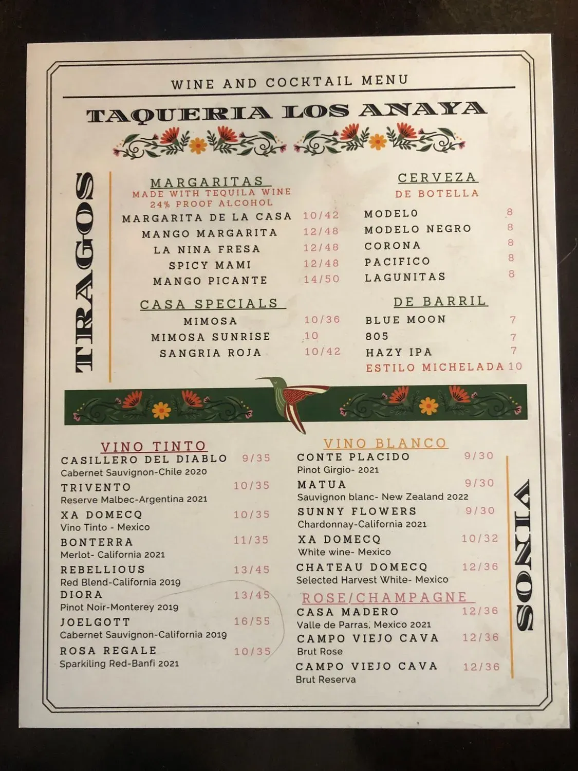 Menu 2