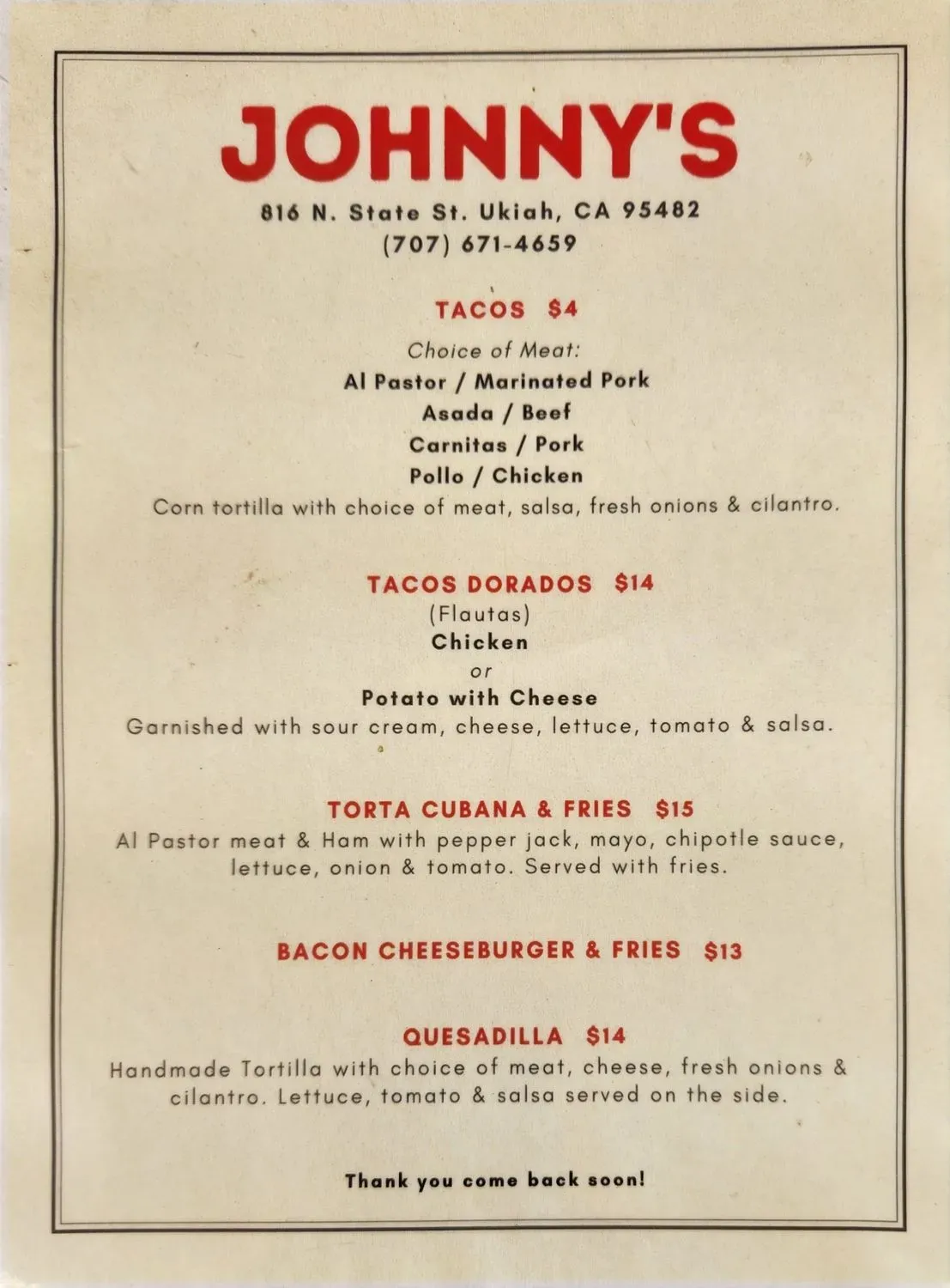 Menu 1