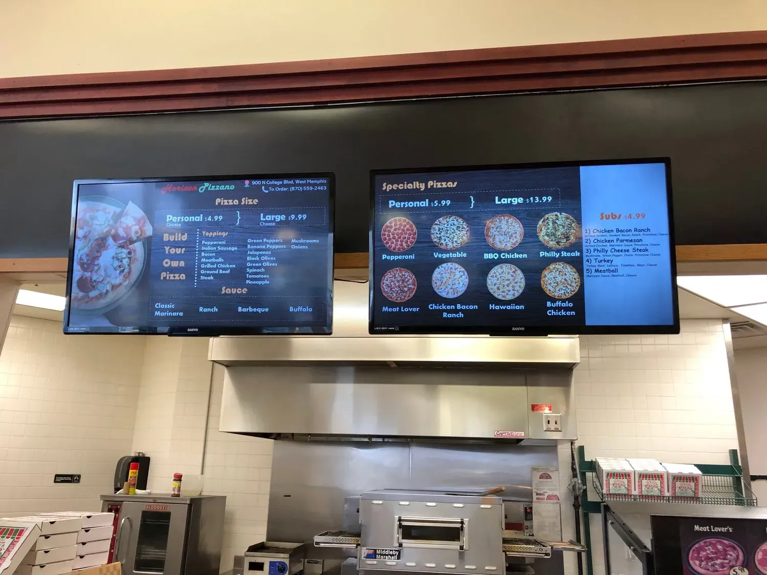 Horizon Pizzano Menu - Updated November 2025