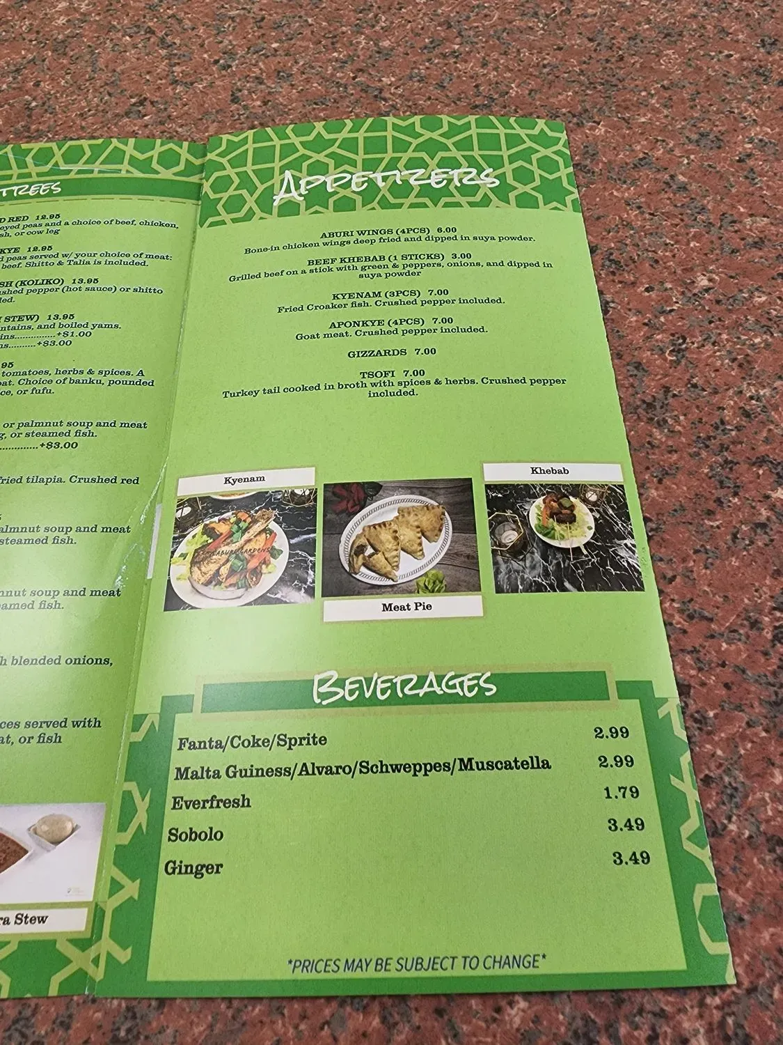 Menu 5