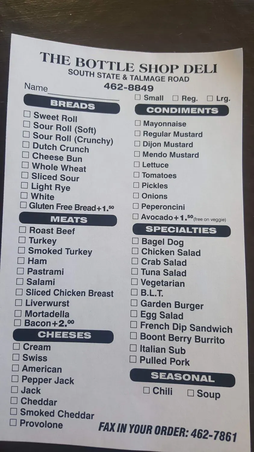 Menu 5