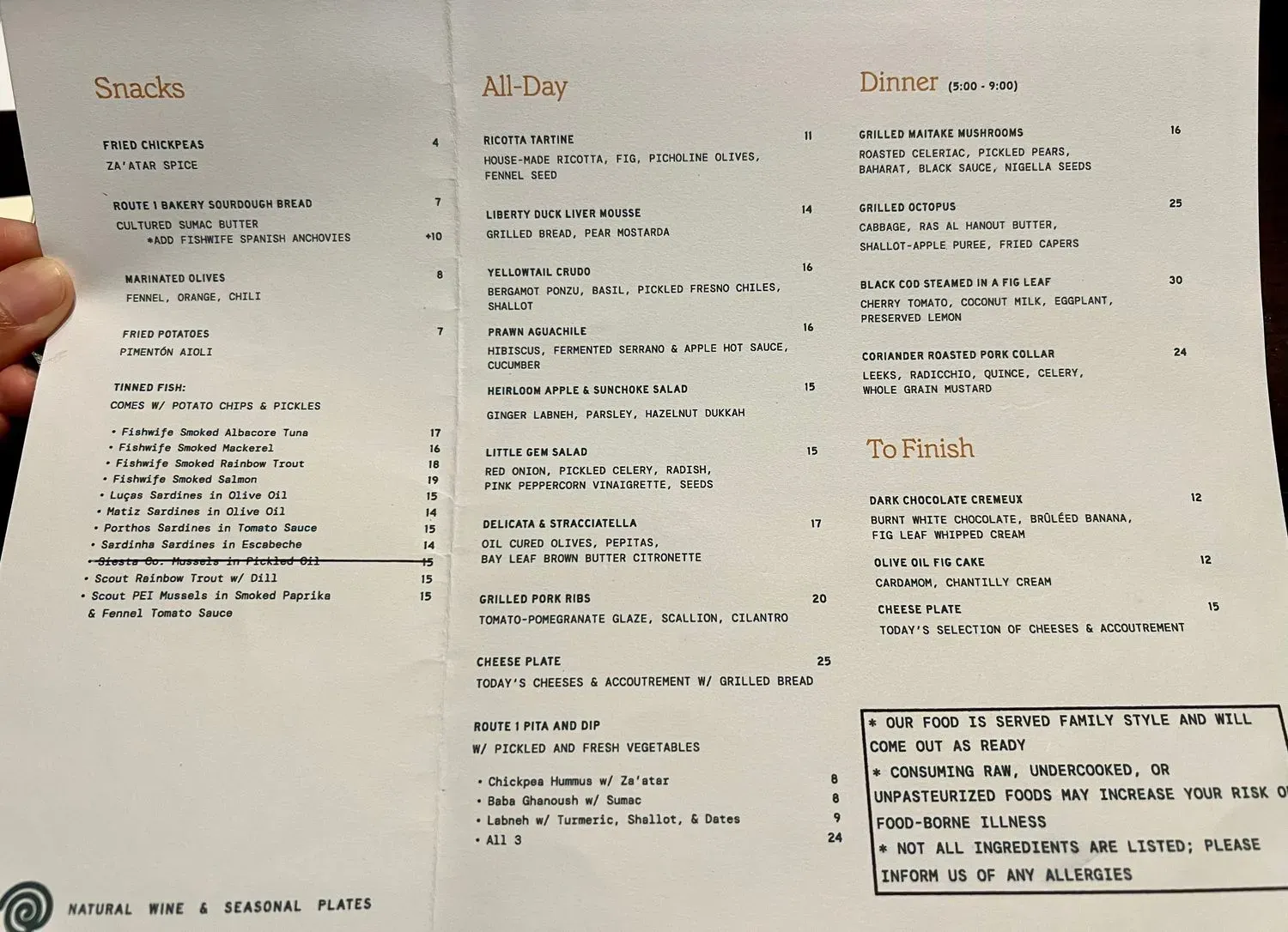 Menu 1