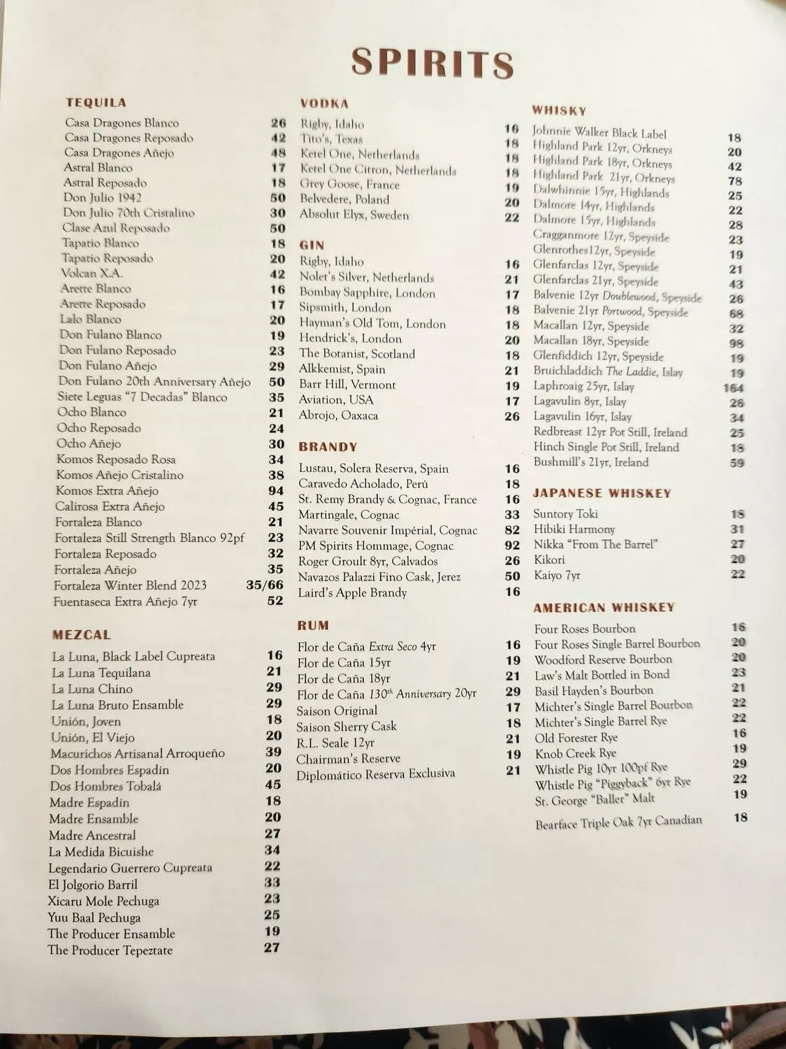 Menu 2