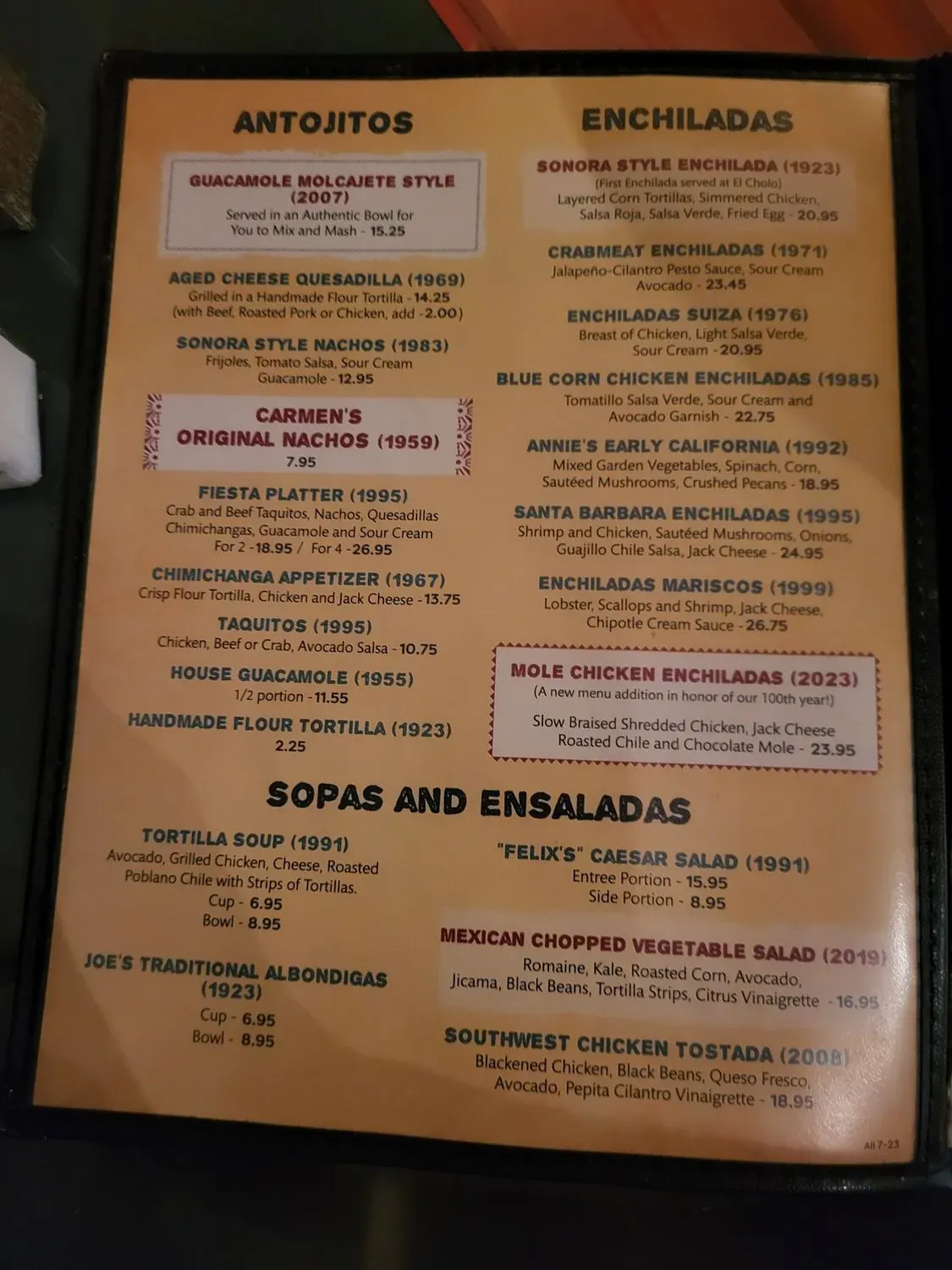 Menu 1