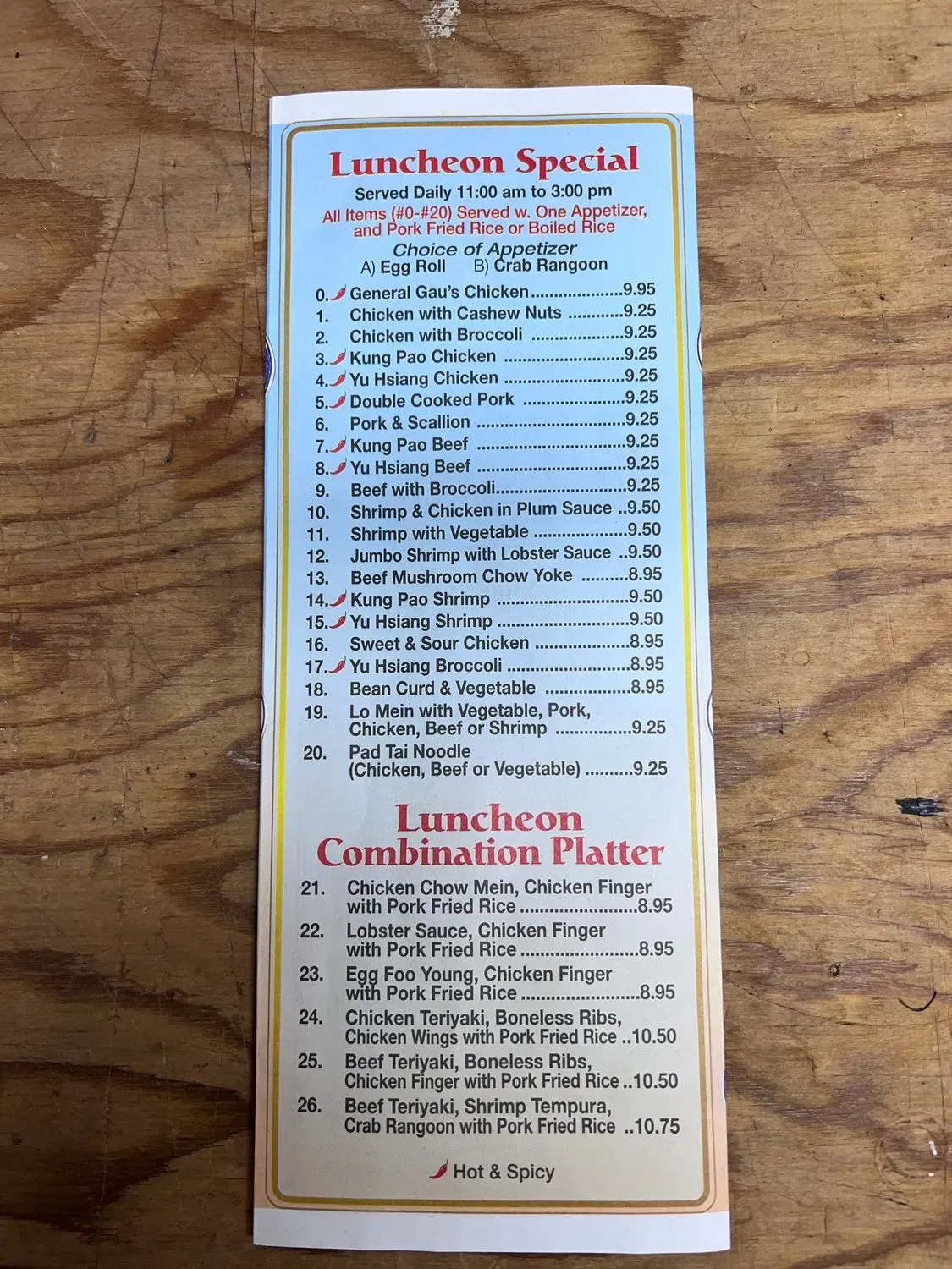 Menu 1