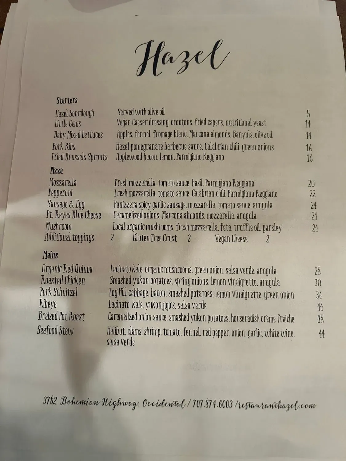 Menu 2