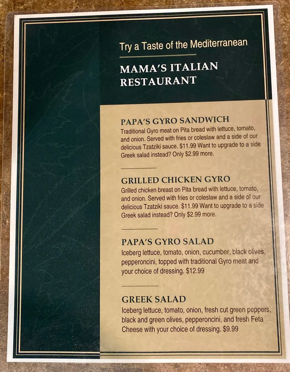 Menu 2