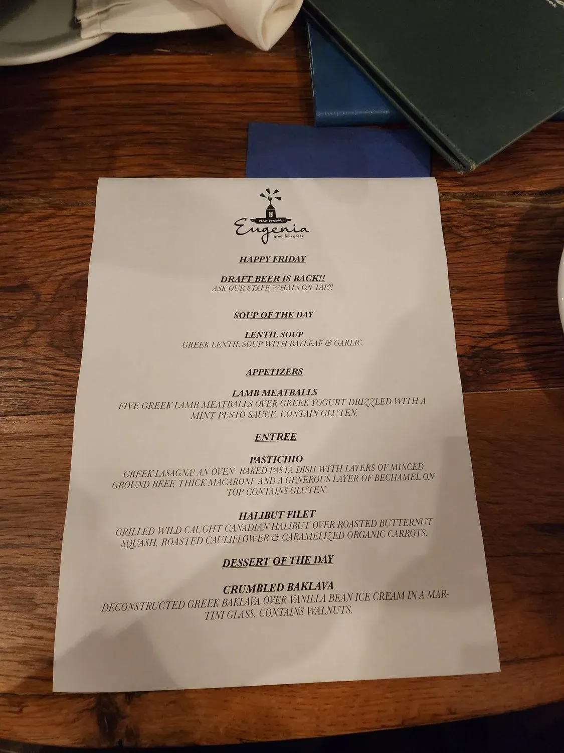 Menu 5