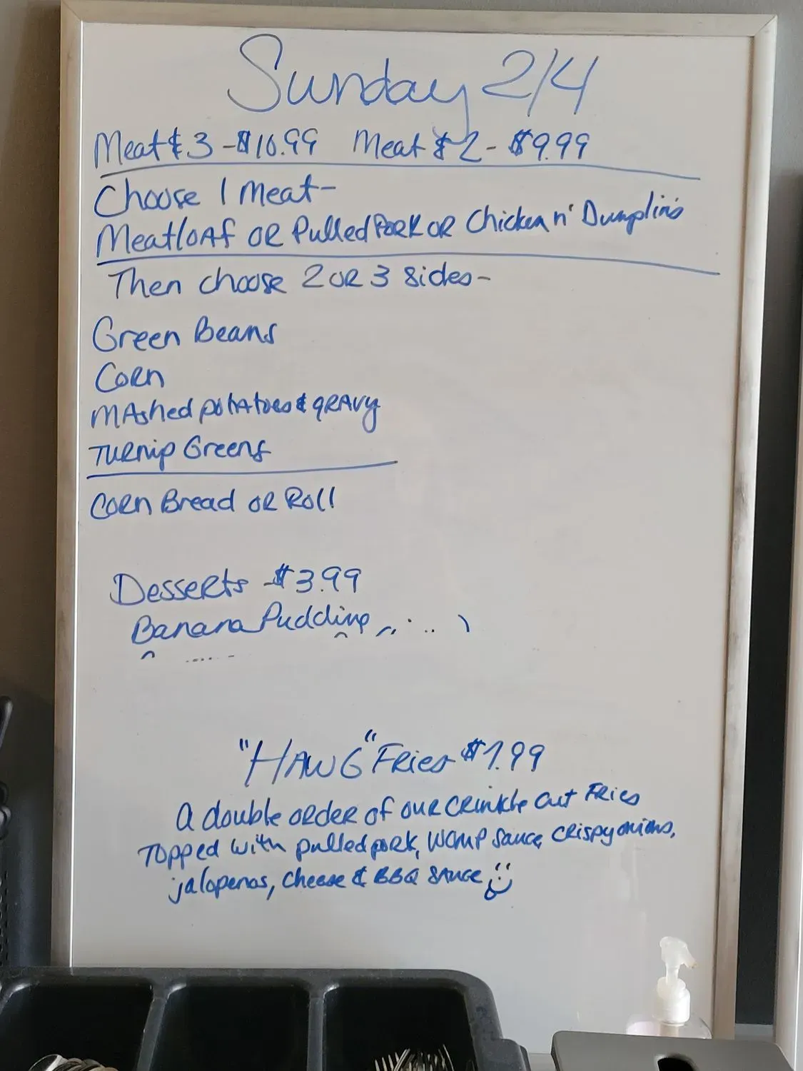 Bluegrass Kitchen Menu - Updated November 2025