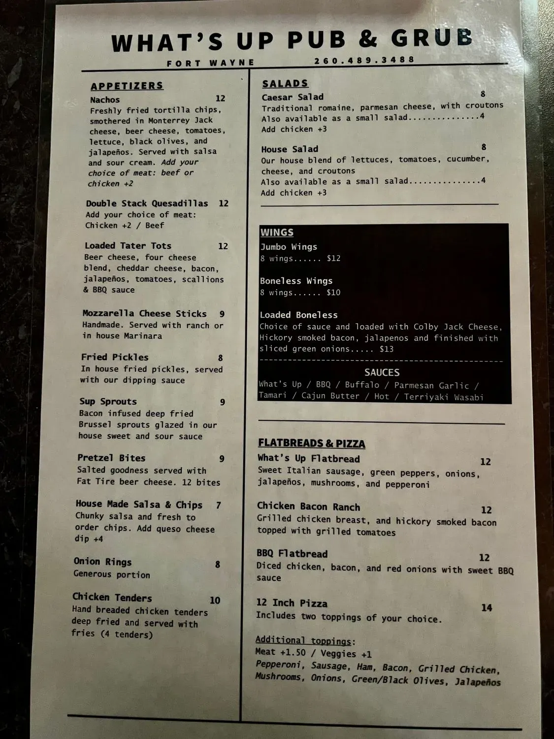 Menu 6