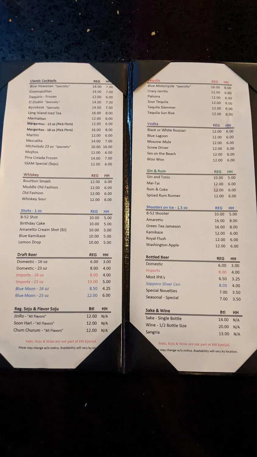 Menu 5