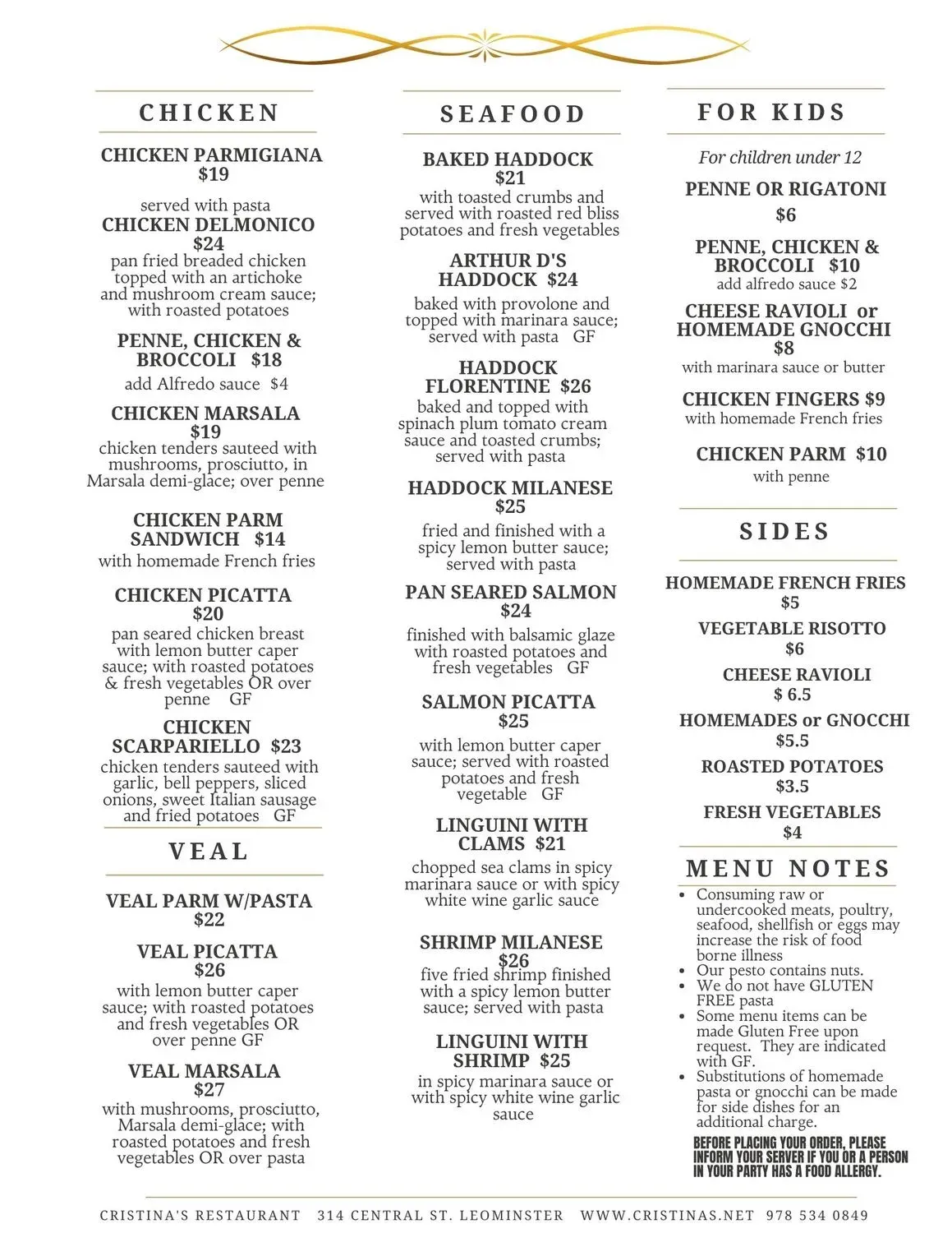 Menu 1