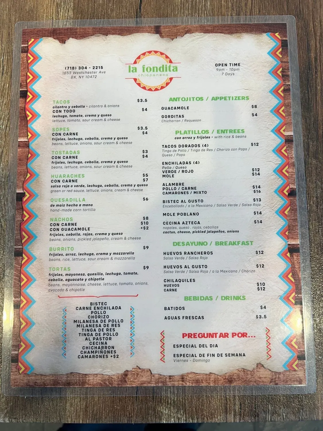 Menu 1