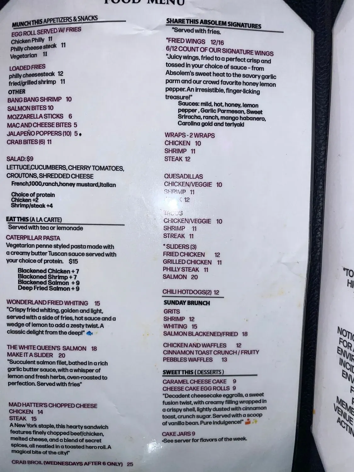 Menu 6