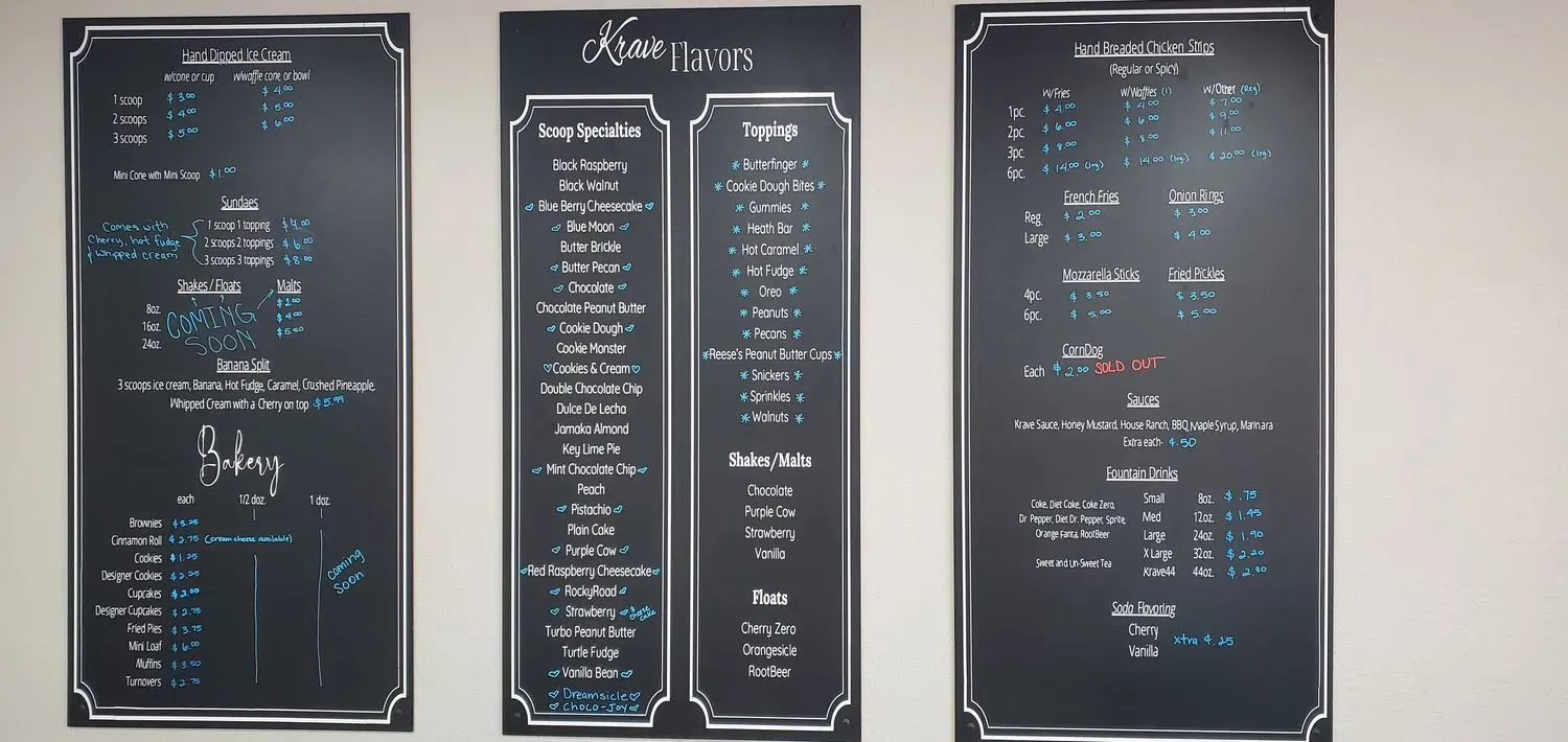 Krave Desserts And More Menu - Updated November 2025