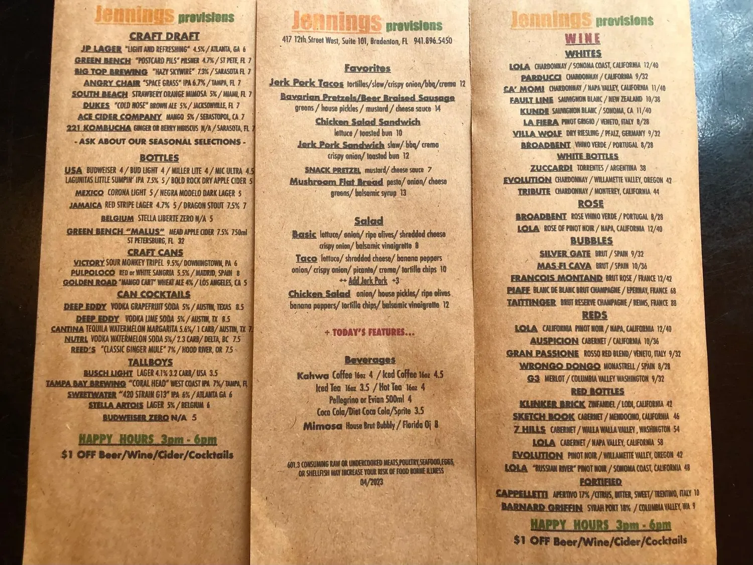 Menu 1