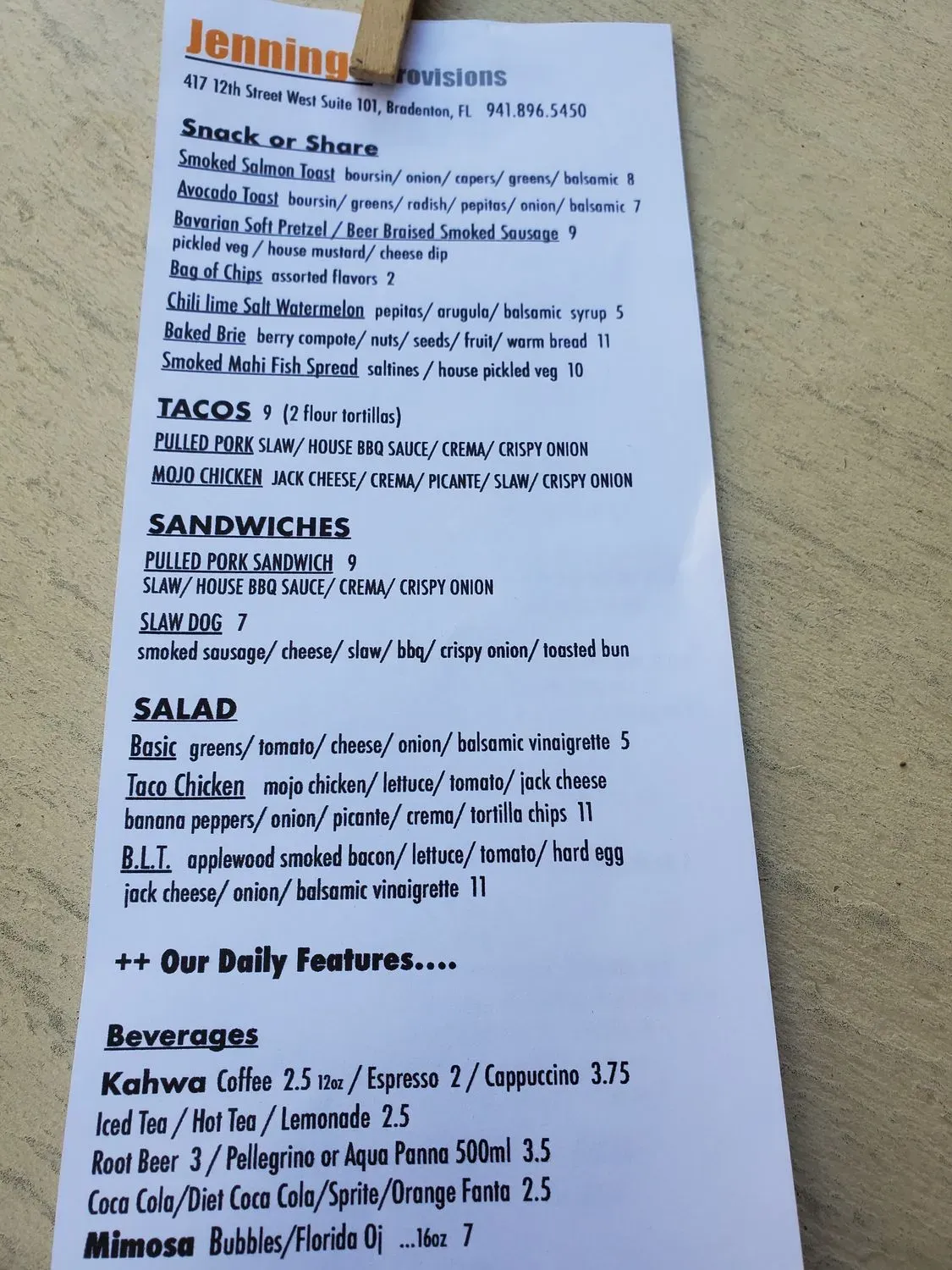 Menu 2