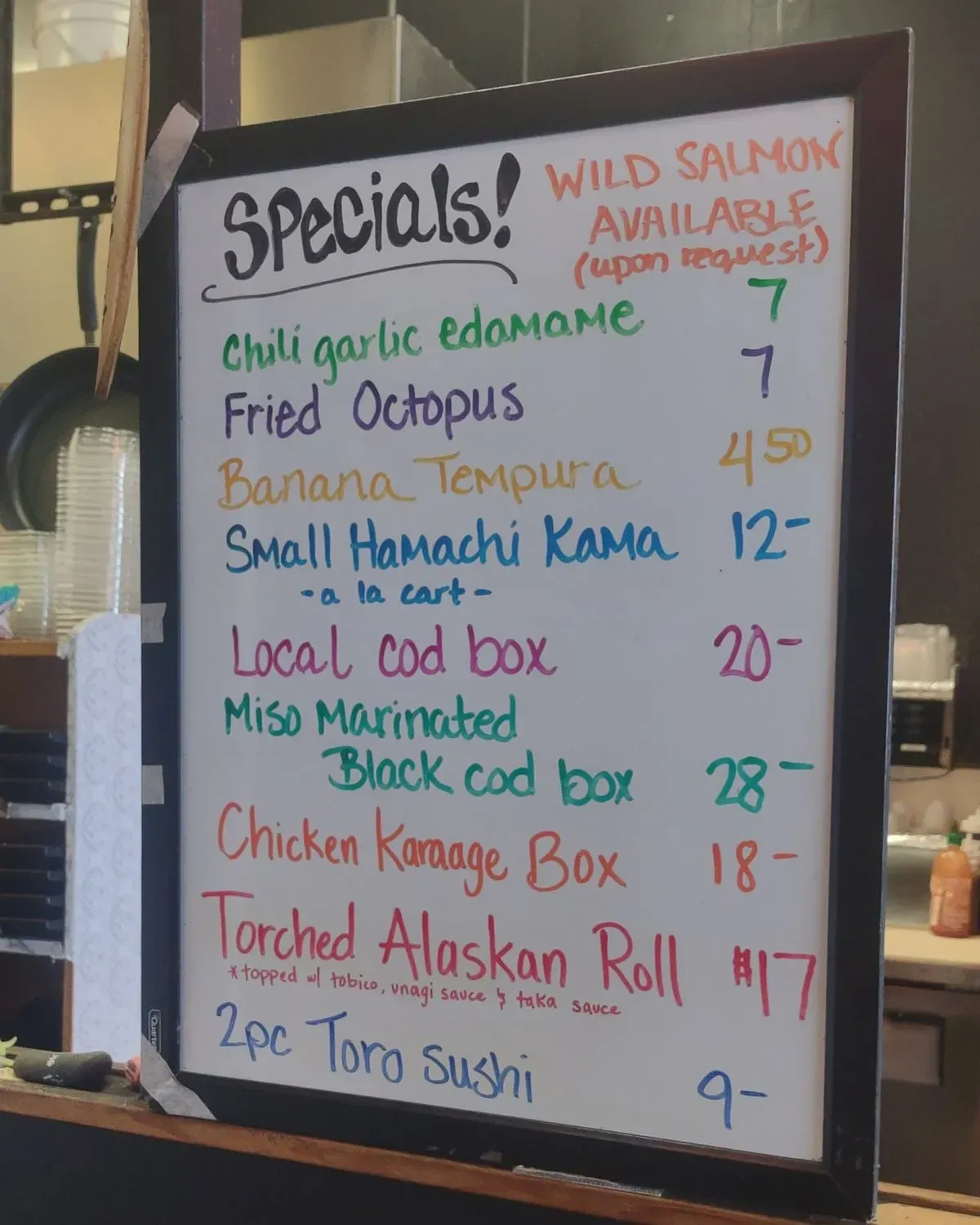 Taka's Grill Menu - Updated November 2025