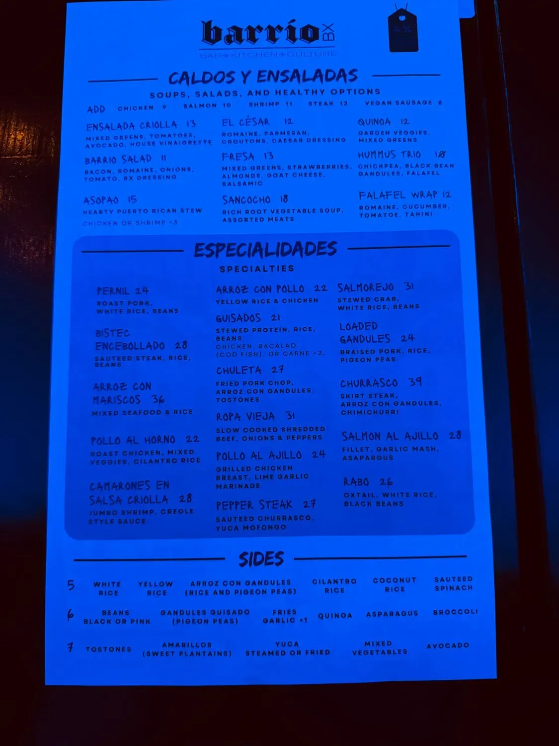 Menu 1